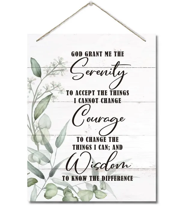 White_Serenity_Prayer_Inspirational_Quote_Wall_Art_Decor_Sign,_God_Grant_Me_The_Serenity,_Hanging_Printed_Wall_Plaque_Wood_Signs,_Christian_Scripture_Decor_|_For_Living_Room_Bedroom_Home_Decor_10X7.8Inch