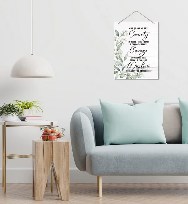 White_Serenity_Prayer_Inspirational_Quote_Wall_Art_Decor_Sign,_God_Grant_Me_The_Serenity,_Hanging_Printed_Wall_Plaque_Wood_Signs,_Christian_Scripture_Decor_|_For_Living_Room_Bedroom_Home_Decor_10X7.8Inch