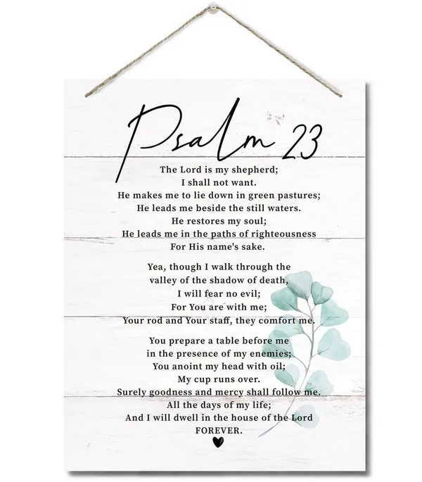 White_Psalms_23_Inspirational_Quote_Decor_Sign,_The_Lord_Is_My_Shepherd_Sign,_Scripture_Signs_|_For_Home_Or_Office_Decor,_Hanging_Printed_Wall_Plaque_Wood_Signs,_Christian_Family_Home_Decor_Saying_10X7.8Inch