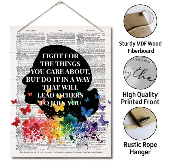 White_Rbg_Inspirational_Quote_Decor_Sign,_Ruth_Bader_Ginsburg_Motivational_Home_Decor,_Hanging_Printed_Wall_Plaque_Wood_Signs,_Women'S_Rights_Sign,_Gift_|_For_Lawyer,_Attorney,_Judge,_Woman,_Girl_10X7.8Inch