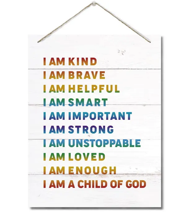 Multicolor_I_Am_Kind_I_Am_A_Child_Of_God_Inspirational_Quote_Decor_Sign,_Kids_Affirmation_Wall_Art_Decor,_Hanging_Printed_Wall_Plaque_Wood_Signs,_Nursery,_Kid'S_Room_Decor,_Education_|_For_Children_10X7.8Inch
