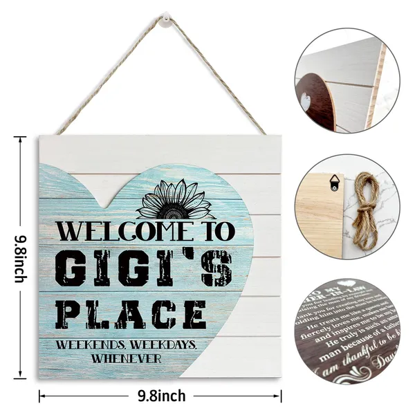 White_Welcome_To_Gigi'S_Place_Sign_Heart_Plaque,_Wooden_Plaque_Heart_Sign,_Farmhouse_Wood_Wall_Plaque,_Front_Door_Decor,_Wooden_Home_Decor_|_For_Grandparents,_Holiday_Gifts_Idea_|_For_Grandma_Grandpa