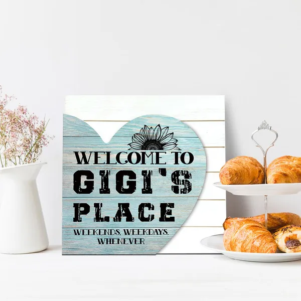 White_Welcome_To_Gigi'S_Place_Sign_Heart_Plaque,_Wooden_Plaque_Heart_Sign,_Farmhouse_Wood_Wall_Plaque,_Front_Door_Decor,_Wooden_Home_Decor_|_For_Grandparents,_Holiday_Gifts_Idea_|_For_Grandma_Grandpa