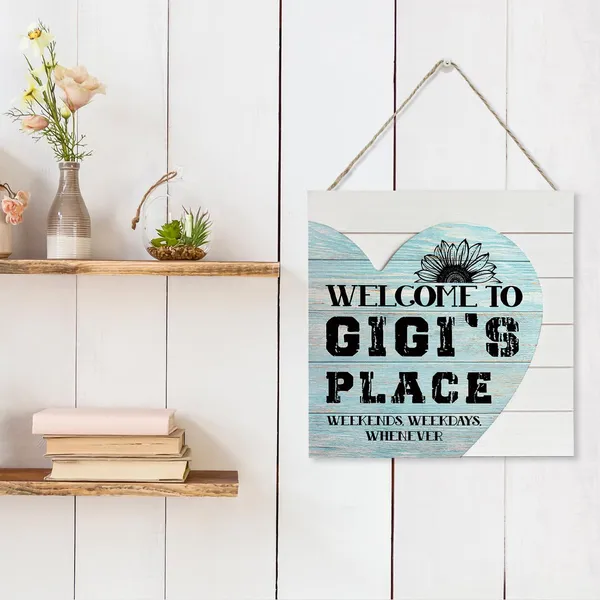 White_Welcome_To_Gigi'S_Place_Sign_Heart_Plaque,_Wooden_Plaque_Heart_Sign,_Farmhouse_Wood_Wall_Plaque,_Front_Door_Decor,_Wooden_Home_Decor_|_For_Grandparents,_Holiday_Gifts_Idea_|_For_Grandma_Grandpa