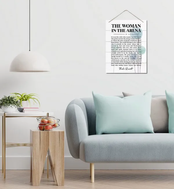 White_The_Woman_In_The_Arena_Decor_Sign,_Theodore_Roosevelt_Inspirational_Quote,_Hanging_Printed_Wall_Plaque_Wood_Signs,_Office_Wooden_Wall_Art_Inspirational,_Gifts_|_For_Girls_Women_Entrepreneur_10X7.8Inch