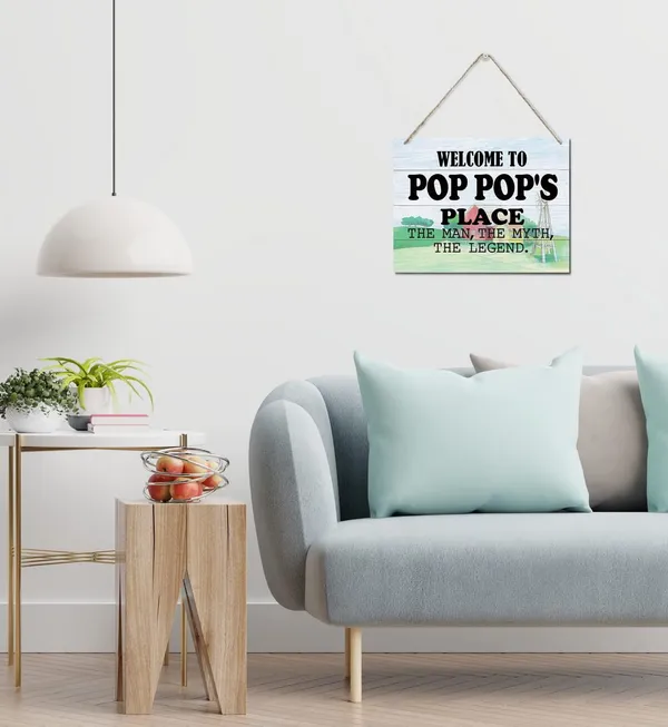 White_Rustic_Welcome_To_Pop_Pop'S_Place_The_Man,_The_Myth,_The_Legend_Wall_Art_Sign,_Hanging_Printed_Wall_Plaque_Wood_Signs,_Farmhouse_Decor,_Home_Decor,_Father'S_Day_Gift_|_For_Grandpa_10_X_7.8_Inch