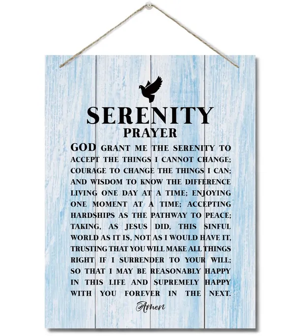 White_Inspirational_Wood_Art_Signs,_Serenity_Prayer-_God_Grant_Me_The_Serenity_To_Accept_The_Things_I_Cannot_Change,_Bible_Verse_Print,_Hanging_Printed_Wall_Plaque_Wood_Signs,_Christian_Gift_10_X_7.8_Inch