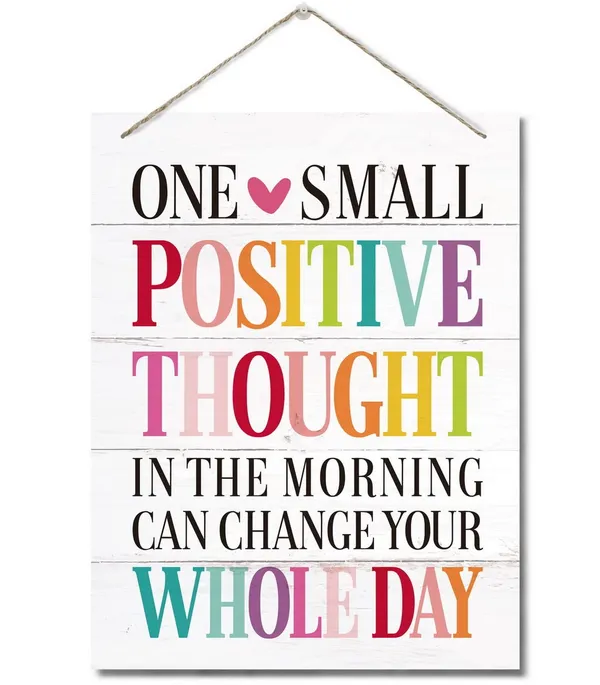 White_One_Small_Positive_Thought_In_The_Morning_Can_Change_Your_Whole_Day_Decor_Sign,_Hanging_Printed_Wall_Plaque_Wood_Signs,_Homedecor_Gift,_Office_Decor,_Motivational_Office_Wooden_Wall_Art_10X7.8Inch