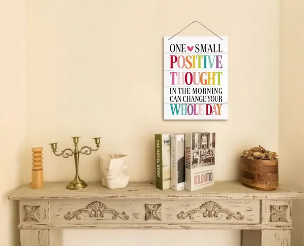 White_One_Small_Positive_Thought_In_The_Morning_Can_Change_Your_Whole_Day_Decor_Sign,_Hanging_Printed_Wall_Plaque_Wood_Signs,_Homedecor_Gift,_Office_Decor,_Motivational_Office_Wooden_Wall_Art_10X7.8Inch