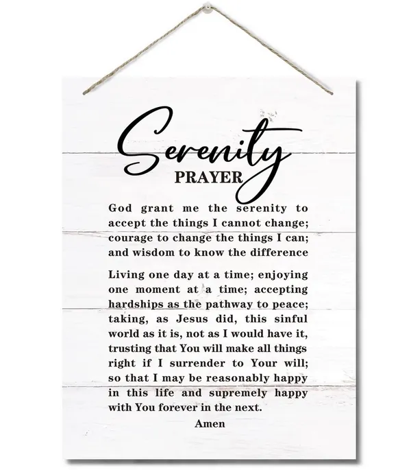 White_The_Serenity_Prayer_Inspirational_Decor_Sign,_God_Grant_Me_The_Serenity_To_Accept_The_Things_I_Cannot_Change,_Hanging_Printed_Wall_Plaque_Wood_Signs,_Christian_Family_Religious_Home_Decor_10X7.8Inch