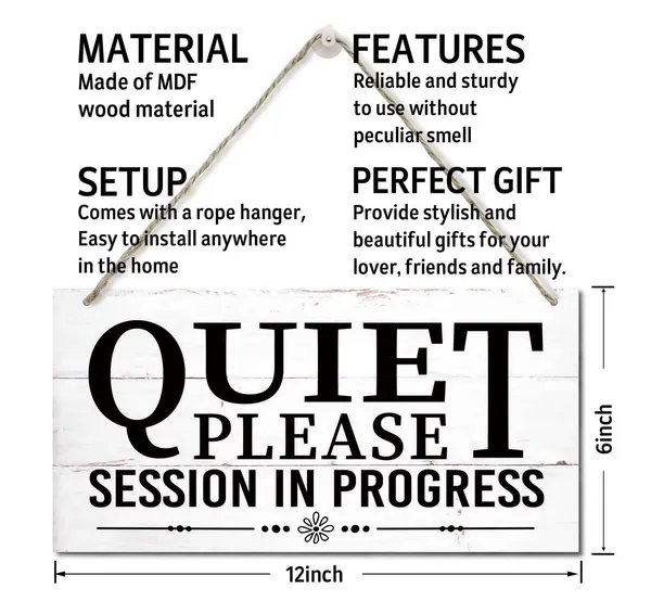 White_Hanging_Please_Do_Not_Disturb_Wood_Signs,_Session_In_Progress_Sign,_Hanging_Printed_Wall_Plaque_Wood_Signs,_Hanging_Door_Wood_Sign_Decor,_Door_Sign_|_For_Home,_Office,_Salon,_Or_Commerical_12X6_Inch