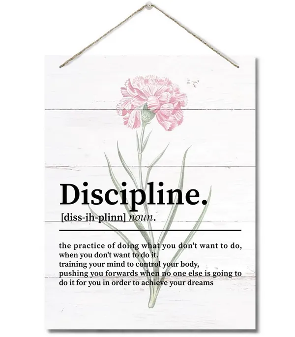 White_Discipline_Decor_Sign,_Discipline_Definition_Inspirational_Quote,_Hanging_Printed_Wall_Plaque_Wood_Signs,_Office_Wooden_Wall_Art_Inspirational,_Motivational_Office_Print,_Home_Office_Decor_10X7.8Inch