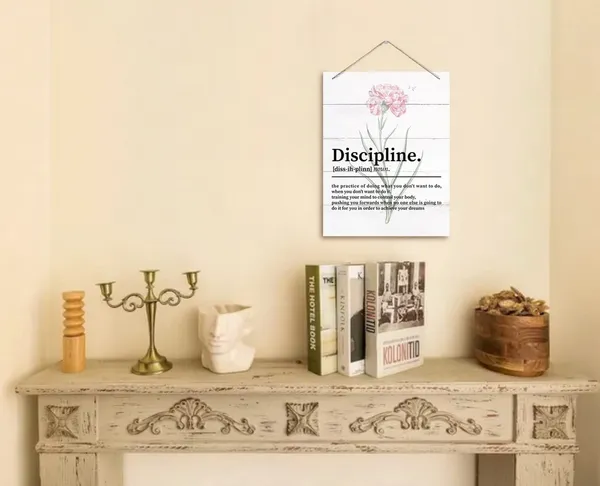 White_Discipline_Decor_Sign,_Discipline_Definition_Inspirational_Quote,_Hanging_Printed_Wall_Plaque_Wood_Signs,_Office_Wooden_Wall_Art_Inspirational,_Motivational_Office_Print,_Home_Office_Decor_10X7.8Inch