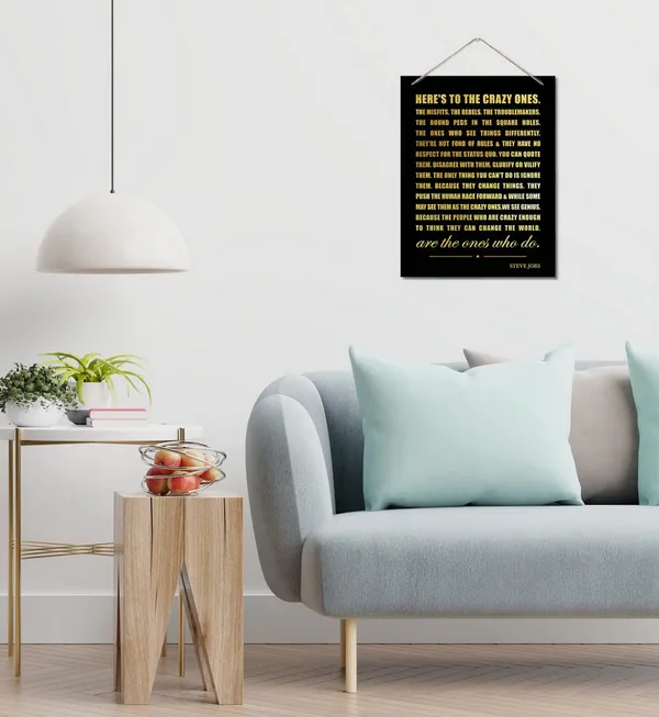 White_Inspirational_Decor_Sign,_Here'S_To_The_Crazy_Ones,_Hanging_Printed_Wall_Plaque_Wood_Signs,_Office_Study_School_Decor,_Hanging_Wall_Decor_Sign,_Great_Art_Gift_|_For_Teacher_Classroom_10X7.8Inch