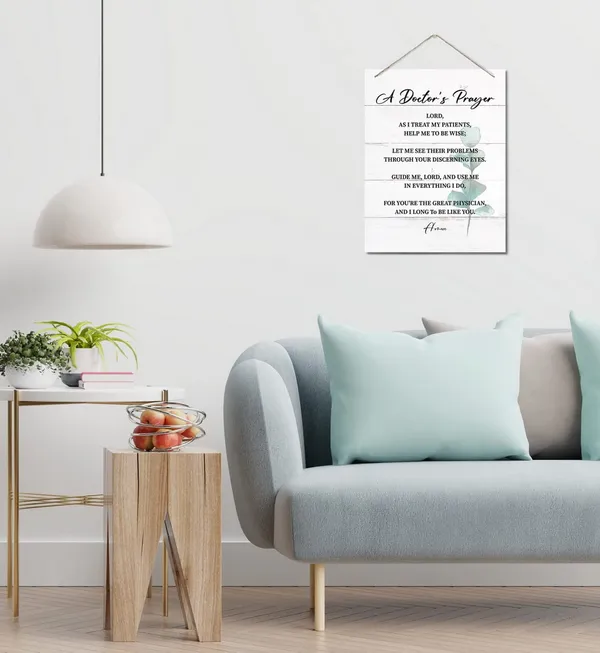 White_Auii_Jo_Design_Doctor'S_Prayer_Decorative_Sign,_10_X_7.8In,_Mdf_Wood,_Wall_Decor,_Gift_|_For_Women_Men