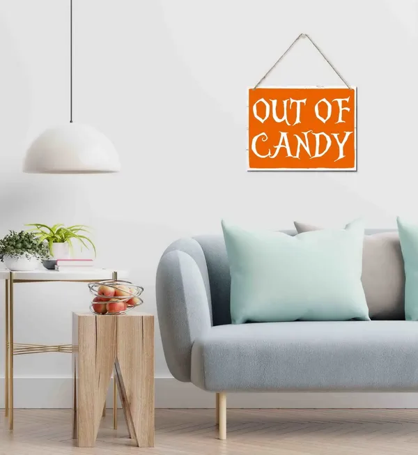 White_Auii_Jo_Design_Halloween_Party_Wooden_Wall_Art_Signs,_Hanging_Printed_Wall_Plaque_Wood_Signs,_Out_Of_Candy_Sign,_Halloween_Home_Witch_Decor_Sign,_Happy_Halloween_Sign_10_X_7.8_In