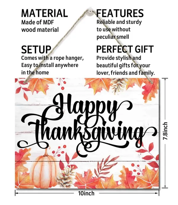 White_Happy_Thanksgiving_Wooden_Wall_Art_Signs,_Hanging_Printed_Wall_Plaque_Wood_Signs,_Fall_Wood_Sign,_Autumn_Leaves_Pumpkin_Plaque_Sign,_Home_Decor_Gift,_Thanksgiving_Gift_Sign_10_X_7.8_In