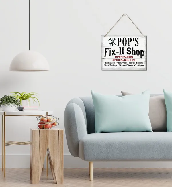 White_Rustic_"Pop'S_Fix-It_Shop_Open_24_Hours"_Wall_Art_Sign,_Hanging_Printed_Wall_Plaque_Wood_Signs,_Farmhouse_Decor,_Home_Decor,_Dad_Gift_Garage_Shop,_Father'S_Day_Gift_|_For_Grandpa_10_X_7.8_Inch