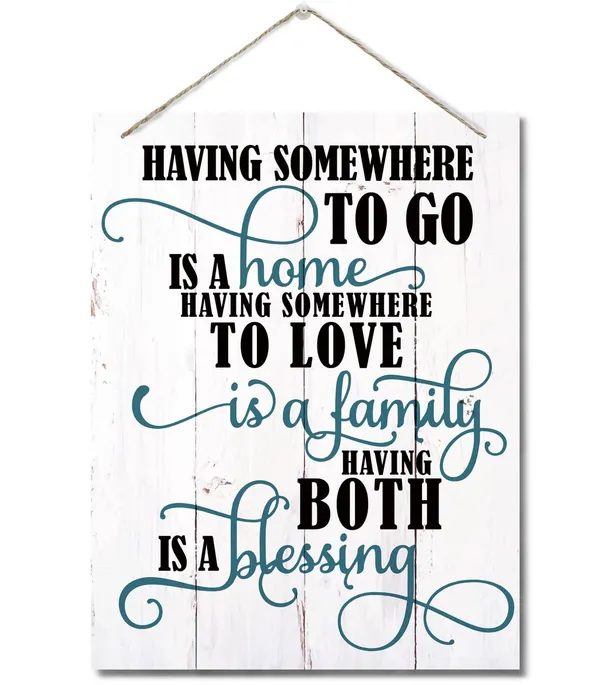 White_Printed_Wood_Plaque_Sign_Wall_Hanging,_Home_Wall_Decor_Having_Somewhere_To_Go_Rustic_Hanging_Wall_Plaque_Wood_Signs,_Housewarming_Gifts,_Blessed_Family_Sign