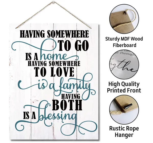 White_Printed_Wood_Plaque_Sign_Wall_Hanging,_Home_Wall_Decor_Having_Somewhere_To_Go_Rustic_Hanging_Wall_Plaque_Wood_Signs,_Housewarming_Gifts,_Blessed_Family_Sign