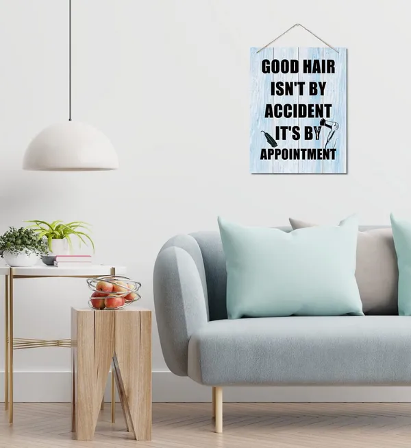 White_Good_Hair_Isn'T_By_Accident_It'S_By_Appointment_Wall_Art_Sign,_Hair_Salon_Decor,_Hanging_Printed_Wall_Plaque_Wood_Signs,_Beauty_Shop_Decor,_Gift_|_For_Hair_Stylist_And_Hair_Dressers_10_X_7.8_Inch