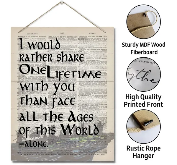 White_Arwen_Inspirational_Quote_Decor_Sign,_I_Would_Rather_Share_One_Lifetime,_Hanging_Printed_Wall_Plaque_Wood_Signs,_Homedecor_Gift,_Home_Office_Decor,_Motivational_Gift_|_For_Fans_10X7.8Inch
