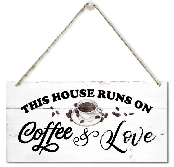 White_Hanging_Coffee_Signs,_This_House_Runs_On_Love_And_Coffee_Wood_Decor_Sign,_Printed_Wood_Sign,_Hanging_Coffee_Bar_Sign,_Office_Home_Wall_Table_Decor,_Rustic_Farmhouse_Kitchen_Decor_Sign_12X6_Inch
