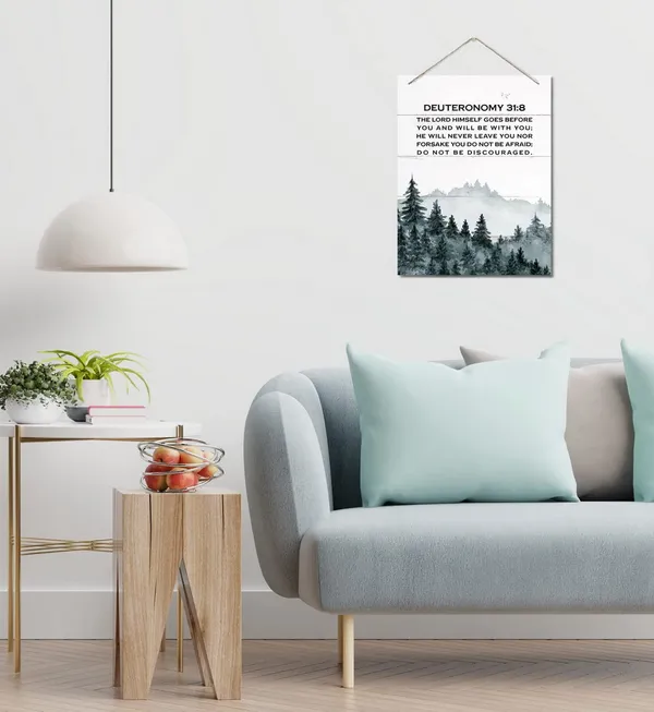 White_Deuteronomy_31:8_Inspirational_Quote_Decor_Sign,_Do_Not_Be_Afraid;_Do_Not_Be_Discouraged,_Hanging_Printed_Wall_Plaque_Wood_Signs,_Bible_Verse_Inspirational_Wall_Decor,_Nature_Bible_Art_10X7.8Inch