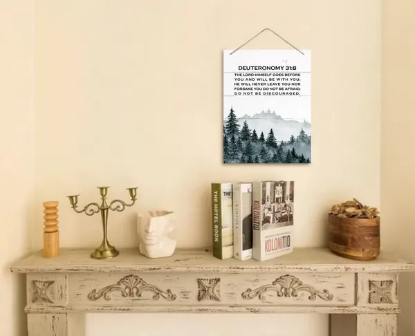 White_Deuteronomy_31:8_Inspirational_Quote_Decor_Sign,_Do_Not_Be_Afraid;_Do_Not_Be_Discouraged,_Hanging_Printed_Wall_Plaque_Wood_Signs,_Bible_Verse_Inspirational_Wall_Decor,_Nature_Bible_Art_10X7.8Inch