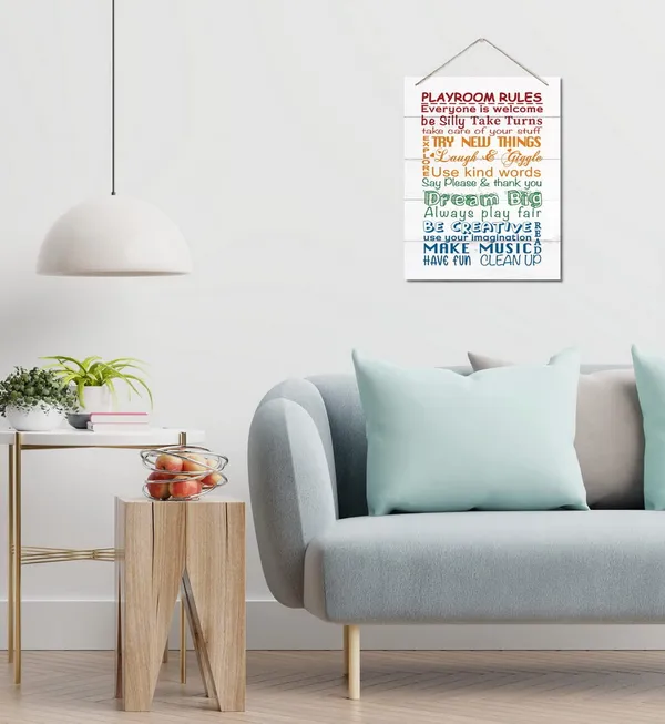 White_Playroom_Rules_Decor_Sign,_Educational_Wall_Art_Decor,_Home_Decor,_Hanging_Printed_Wall_Plaque_Wood_Signs,_Playroom_Room_Decor,_Kid'S_Room_Decor,_Gift_|_For_Children_10X7.8Inch
