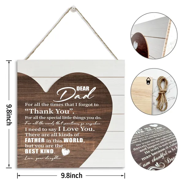 White_Dad_Gifts_From_Daughter,_Wooden_Plaque_Heart_Sign,_Dad_Heart_Plaque_Sign_|_For_Home_Decor,_Wall_Decor_Art,_Father'S_Day_Gift_|_For_Best_Dad,_Birthday_Gift,_Sentimental_Dad_Poem,_Thank_You_Gift_|_For_Dad