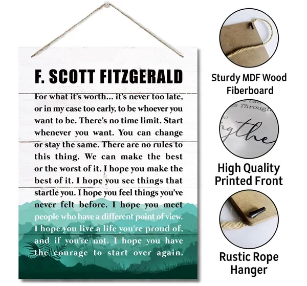 White_Inspirational_Wood_Art_Signs,_F._Scott_Fitzgerald_Wall_Sign,_Hanging_Printed_Wall_Plaque_Wood_Signs,_Home_Decor,_Motivational_Wood_Signs,_Gift_|_For_Men_And_Women_Home_School_&_Office_10_X_7.8_Inch