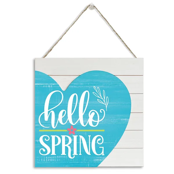 White_Heart_Sign_|_For_Wall,_Hello_Spring_Sign,_Wooden_Plaque_Heart_Sign_9.8_X_9.8_Inches,_Heart_Shape_Spring_Door_Hanger,_Spring_Wall_Decor_|_For_Front_Door_Porch,_Spring_Decor_Sign,_Farmhouse_Home_Decor