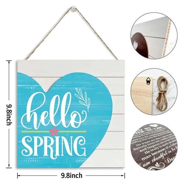 White_Heart_Sign_|_For_Wall,_Hello_Spring_Sign,_Wooden_Plaque_Heart_Sign_9.8_X_9.8_Inches,_Heart_Shape_Spring_Door_Hanger,_Spring_Wall_Decor_|_For_Front_Door_Porch,_Spring_Decor_Sign,_Farmhouse_Home_Decor