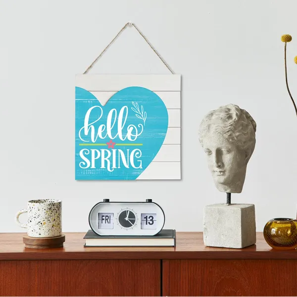 White_Heart_Sign_|_For_Wall,_Hello_Spring_Sign,_Wooden_Plaque_Heart_Sign_9.8_X_9.8_Inches,_Heart_Shape_Spring_Door_Hanger,_Spring_Wall_Decor_|_For_Front_Door_Porch,_Spring_Decor_Sign,_Farmhouse_Home_Decor