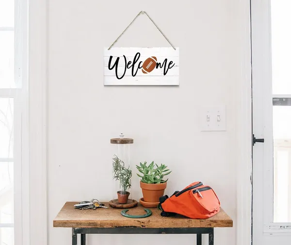 White_Welcome_Sign,_Fall_Decoration,_Hanging_Wood_Sign_Home_Decorative,_Football_Welcome_Wood_Sign,_Fall_Decor,_Autumn_Home_Decor,_Decorative_Wood_Wall_Sign,_Welcome_Wooden_Door_Hangers