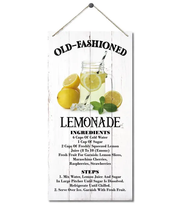 White_Old-Fashioned_Lemonade_Sign_Decor,_Hanging_Wood_Sign_Home_Decorative,_Printed_Wood_Wall_Art_Sign,_Lemon_Sign,_Summer_Sign,_Wooden_Hanging_Sign,_Farmhouse_Kitchen_Wall_Decor,_Home_Bar_Decor_Sign
