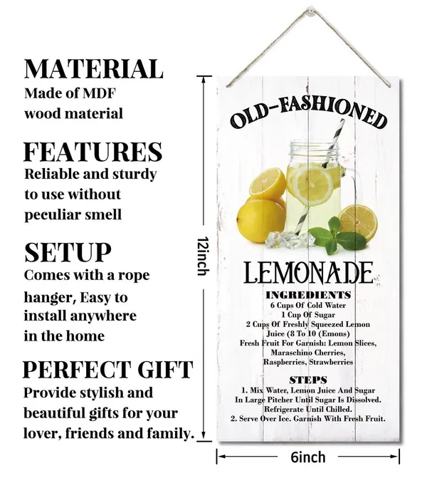 White_Old-Fashioned_Lemonade_Sign_Decor,_Hanging_Wood_Sign_Home_Decorative,_Printed_Wood_Wall_Art_Sign,_Lemon_Sign,_Summer_Sign,_Wooden_Hanging_Sign,_Farmhouse_Kitchen_Wall_Decor,_Home_Bar_Decor_Sign