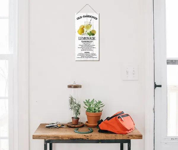 White_Old-Fashioned_Lemonade_Sign_Decor,_Hanging_Wood_Sign_Home_Decorative,_Printed_Wood_Wall_Art_Sign,_Lemon_Sign,_Summer_Sign,_Wooden_Hanging_Sign,_Farmhouse_Kitchen_Wall_Decor,_Home_Bar_Decor_Sign