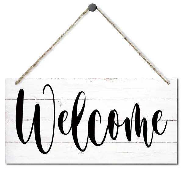 White_Welcome_Decor_Sign,_Hanging_Wood_Sign_Home_Decorative,_Printed_Wood_Wall_Art_Sign,_Indoor_Or_Outdoor_Welcome_Sign,_Rustic_Front_Door_Decor,_Farmhouse_Porch_Decor,_Home_Hanging_Decor_Sign_12_*_6Inch