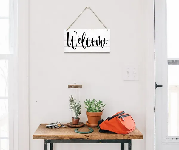 White_Welcome_Decor_Sign,_Hanging_Wood_Sign_Home_Decorative,_Printed_Wood_Wall_Art_Sign,_Indoor_Or_Outdoor_Welcome_Sign,_Rustic_Front_Door_Decor,_Farmhouse_Porch_Decor,_Home_Hanging_Decor_Sign_12_*_6Inch
