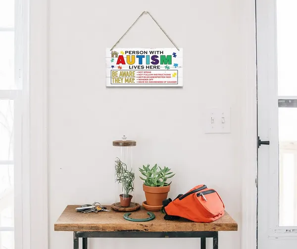 White_Person_With_Autism_Lives_Here_Sign,_Hanging_Wood_Sign_Home_Decorative,_Printed_Wood_Wall_Art_Sign,_Colorful_Autism_Wood_Plaque_Sign,_Autistic_Support_Decorative_Plaque,_Autism_Family_Decor_12_*_6Inch