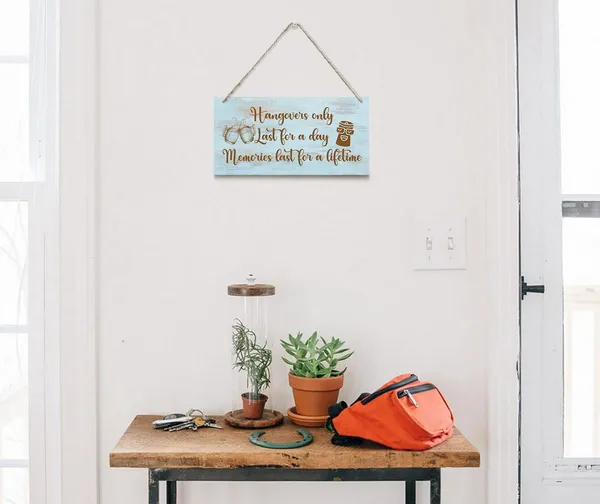 Black_Hangovers_Only_Last_|_For_A_Day_Memories_Last_|_For_A_Lifetime_Home_Bar_Decor_Sign,_Printed_Wood_Wall_Art_Sign,_Hanging_Welcome_Wall_Decor,_Funny_Bar_Signs,_Friendship_Gifts_12X6_In