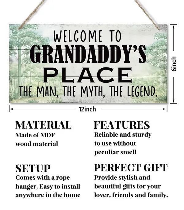 White_Vintage_Style_Sign,_Welcome_To_Grandaddy'S_Place_The_Man,_The_Myth,_The_Legend._Hanging_Wood_Sign_Home_Decorative,_Printed_Wood_Wall_Art_Sign,_Fathers_Day_Gift_|_For_Grandpa_12X6_Inch