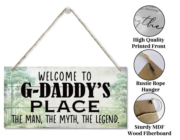 White_Vintage_Style_Sign,_Welcome_To_G-Daddy'S_Place_The_Man,_The_Myth,_The_Legend._Hanging_Wood_Sign_Home_Decorative,_Printed_Wood_Wall_Art_Sign,_Fathers_Day_Gift_|_For_Grandpa_12X6_Inch