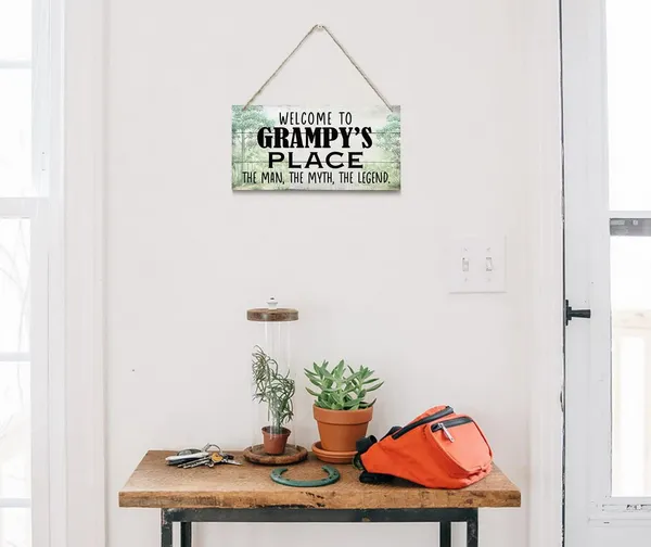 White_Vintage_Style_Sign,_Welcome_To_Grampy'S_Place_The_Man,_The_Myth,_The_Legend._Hanging_Wood_Sign_Home_Decorative,_Printed_Wood_Wall_Art_Sign,_Fathers_Day_Gift_|_For_Grandpa_12X6_Inch