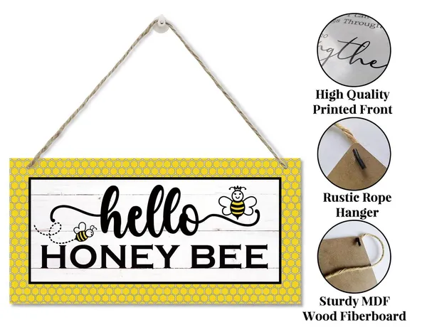 White_Hello_Honey_Bee_Decor_Sign,_Hanging_Wood_Sign_Home_Decorative,_Printed_Wood_Wall_Art_Sign,_Bumblebee_Walldecor,_Rustic_Wood_Wall_Decoration,_Home_Decor,_Front_Door_Decor_|_For_Farmhouse_Porch_12*6Inch