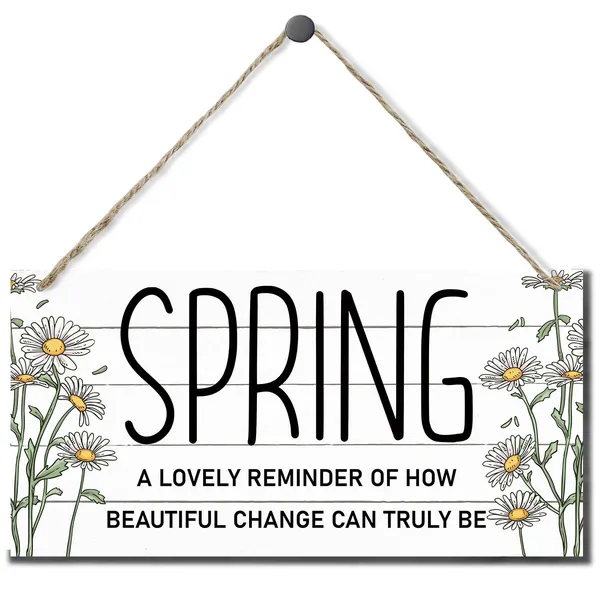 White_Spring_Decoration,_Hanging_Wood_Sign_Home_Decorative,_Spring_Quotes_Door_Sign,_Rustic_Spring_Door_Decoration,_Wall_Decor_Art,_Farmhouse_Wood_Wall_Plaque,_Spring_Home_Party_Decor_Ornaments
