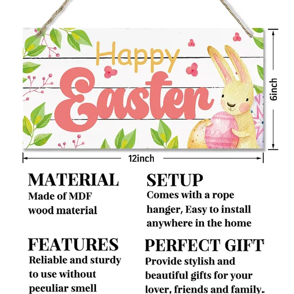 White_Easter_Wood_Sign,_Hanging_Wood_Sign_Home_Decorative,_Bunny_Ears_Easter_Decor,_Rustic_Door_Sign,_Happy_Easter_Wall_Decor_Art,_Farmhouse_Decor_|_For_Front_Door,_Welcome_Decor_|_For_Easter_Home_Party