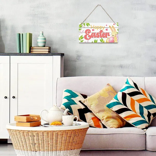 White_Easter_Wood_Sign,_Hanging_Wood_Sign_Home_Decorative,_Bunny_Ears_Easter_Decor,_Rustic_Door_Sign,_Happy_Easter_Wall_Decor_Art,_Farmhouse_Decor_|_For_Front_Door,_Welcome_Decor_|_For_Easter_Home_Party